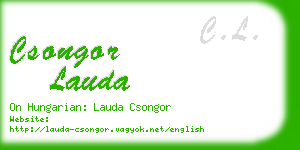 csongor lauda business card